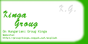kinga groug business card